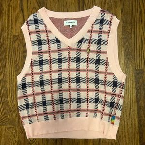 TEDDY FRESH Shrunken Plaid Vest SIZE 2XL
